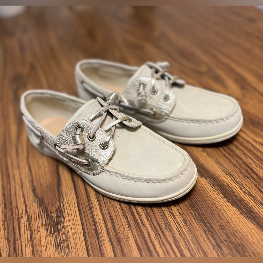 Náuticos Sperry Skipper Boat Shoe Mujer Gris White Zapatos